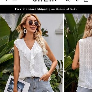 White tank top blouse
